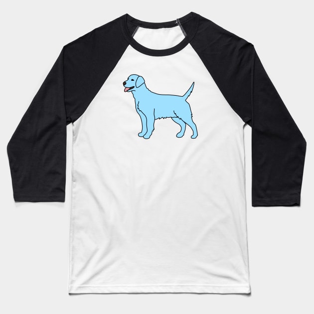 Light Blue Dog Baseball T-Shirt by Kelly Louise Art